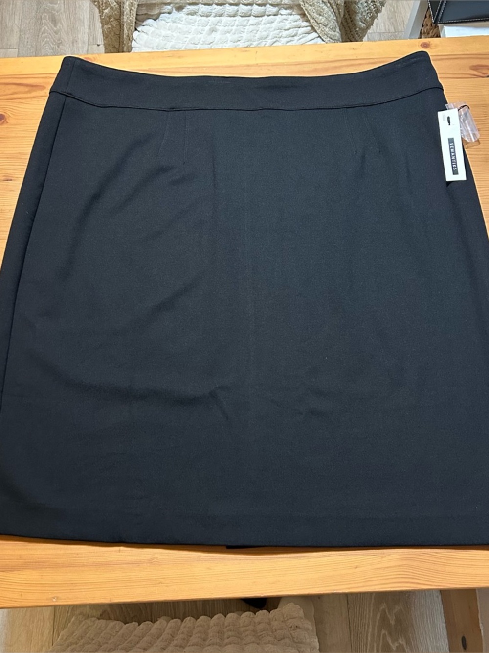 NWT Semantiks Black Classic Pencil Skirt  Office Capsule Wardrobe Modest Size 2X